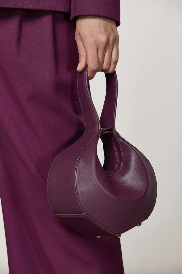 Patrizia Pepe Purple Small Hobo Bangle Bag Futuristic Purple Bags Handbags