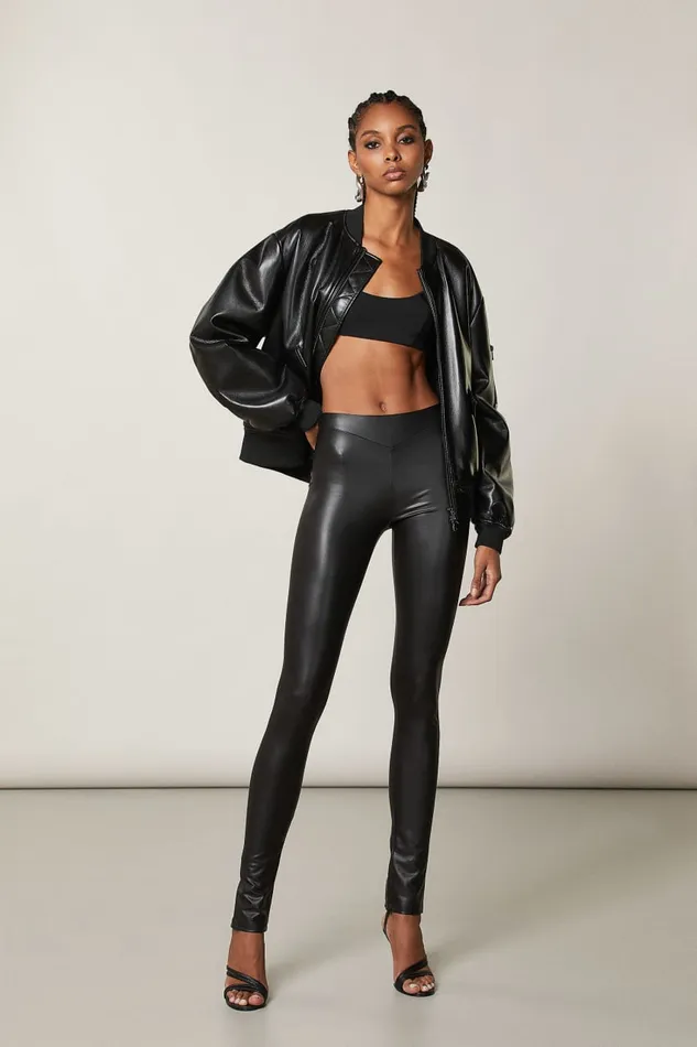Patrizia Pepe Skinny Jersey Leggings Black Nero Apparel Slim and Skinny