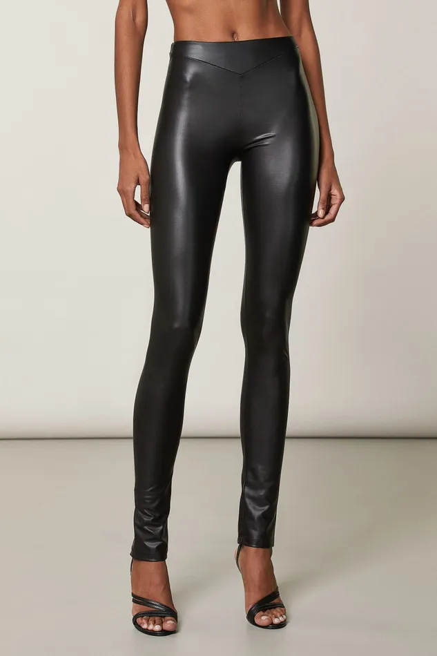 Patrizia Pepe Skinny Jersey Leggings Black Nero Apparel Slim and Skinny