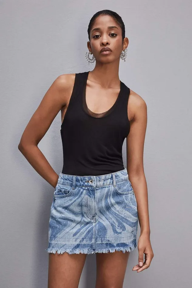 Patrizia Pepe Super Light Modal Jersey Top Black Nero Apparel Tops