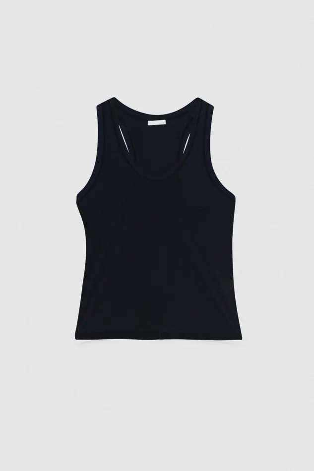 Patrizia Pepe Super Light Modal Jersey Top Black Nero Apparel Tops
