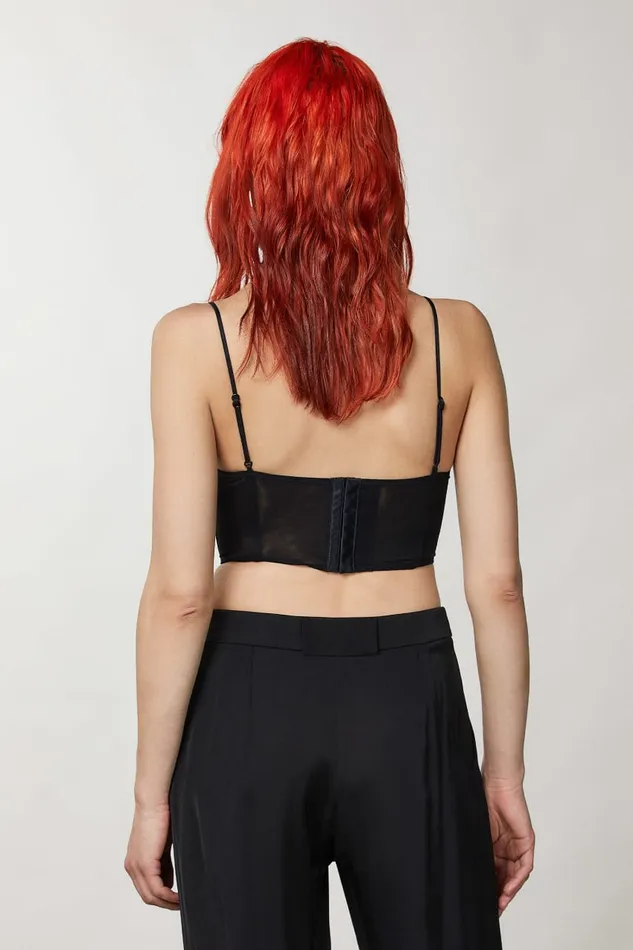 Patrizia Pepe Tulle Bralette Black Nero Apparel Lingerie