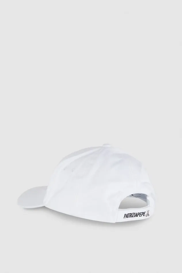 Patrizia Pepe White Fly Baseball Cap Bianco Accessories