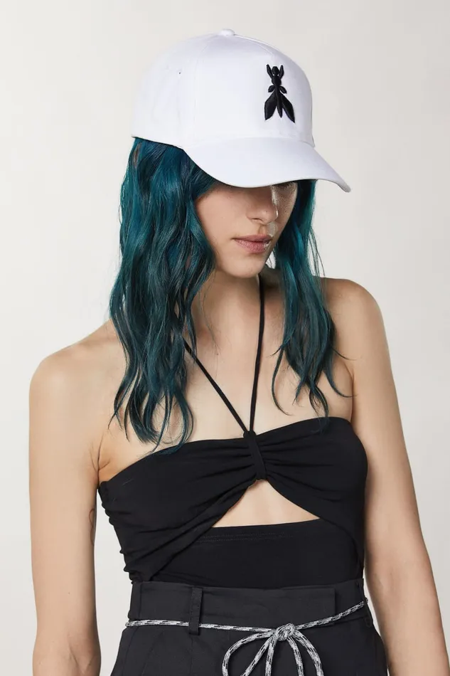Patrizia Pepe White Fly Baseball Cap Bianco Accessories