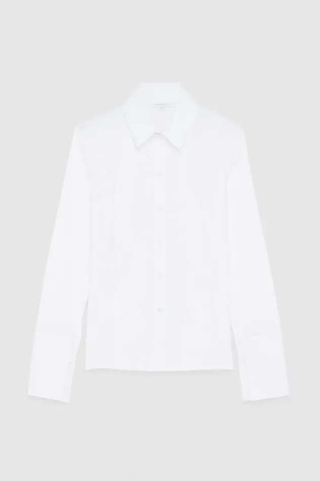 Patrizia Pepe White Long Sleeved Shirt Bianco Ottico Apparel Shirts
