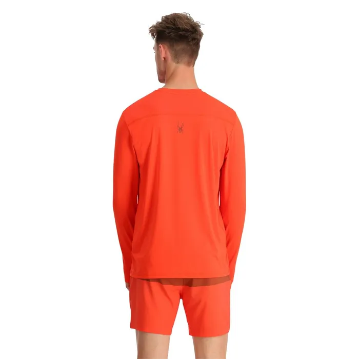 Performance Mens Spyder Arc Long Sleeve Tech Tee 8211 Twisted Orange