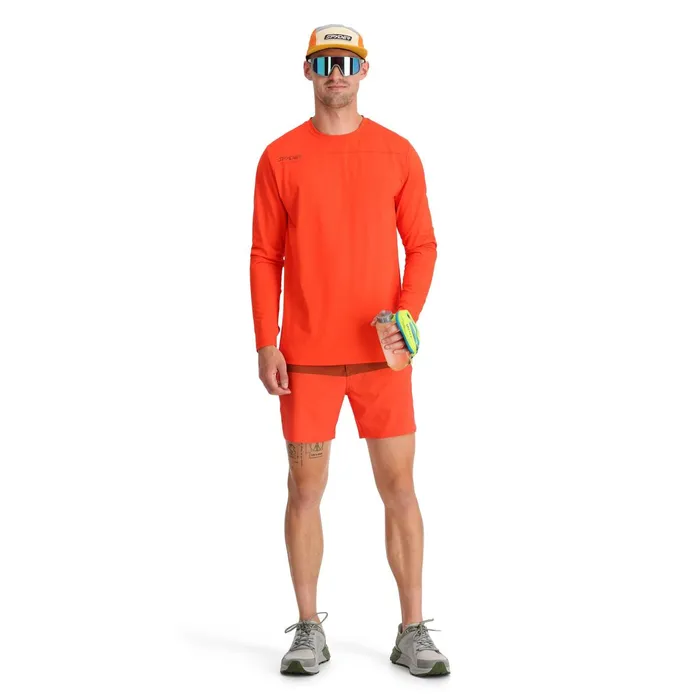Performance Mens Spyder Arc Long Sleeve Tech Tee 8211 Twisted Orange