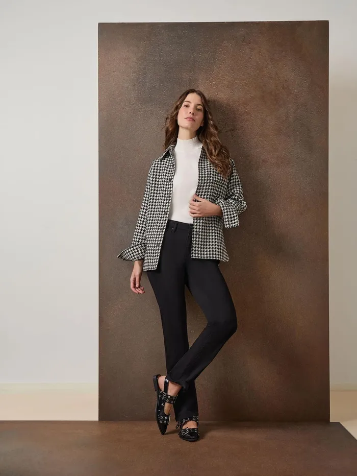 Petite Houndstooth ButtonFront Shacket Women Jones New York Petite Outerwear Petite Houndstooth ButtonFront Shacket Women Jones New York Petite Outerwear