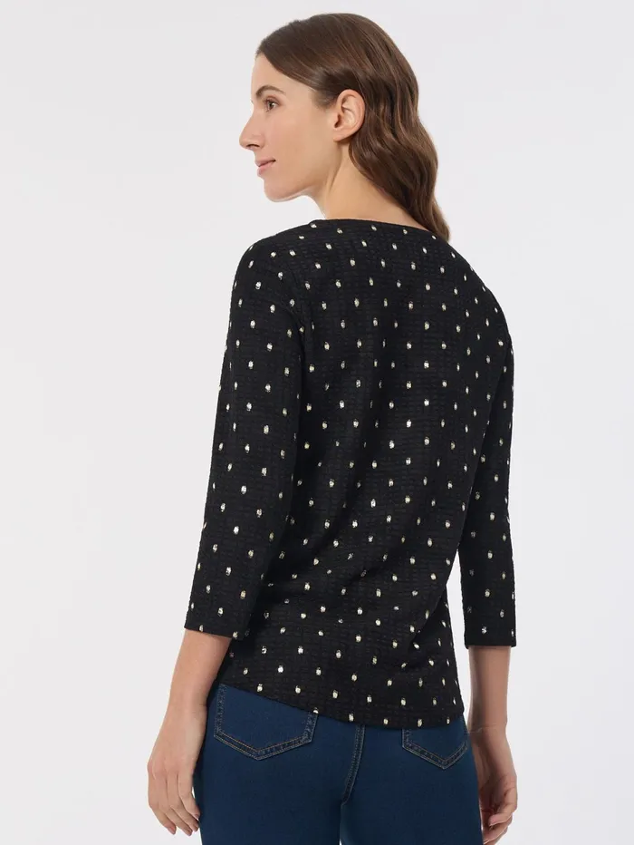 Plus Keyhole Neckline Sparkle Accent Top Women Jones New York Plus Tops Plus Keyhole Neckline Sparkle Accent Top Women Jones New York Plus Tops