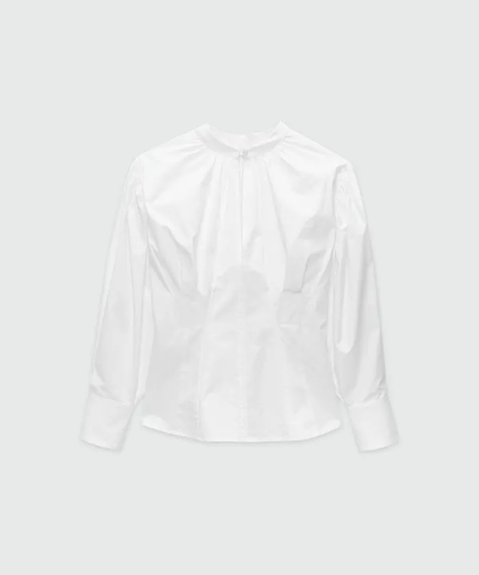 Poplin Blouse With Pleats Women MSGM Tops And Shirts