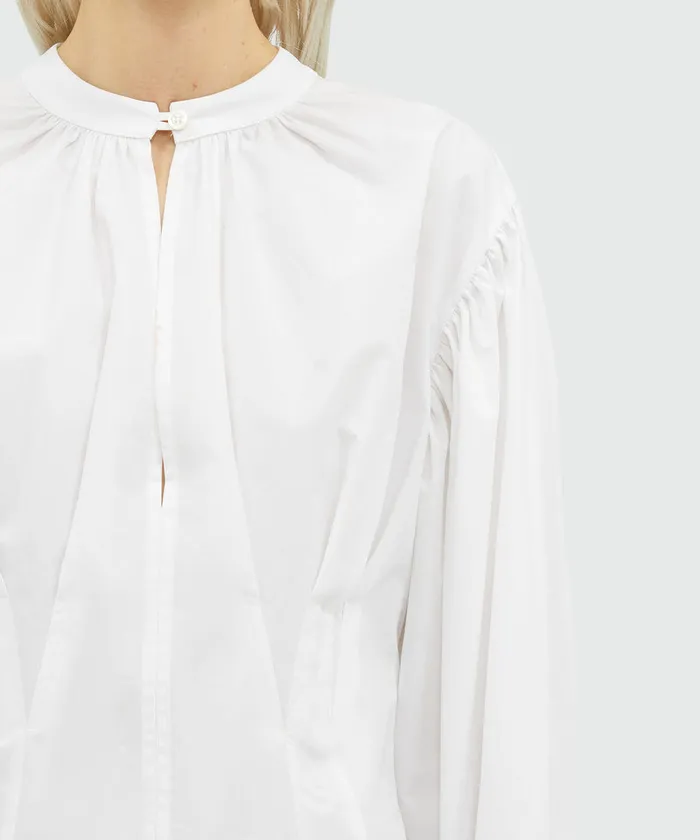 Poplin Blouse With Pleats Women MSGM Tops And Shirts