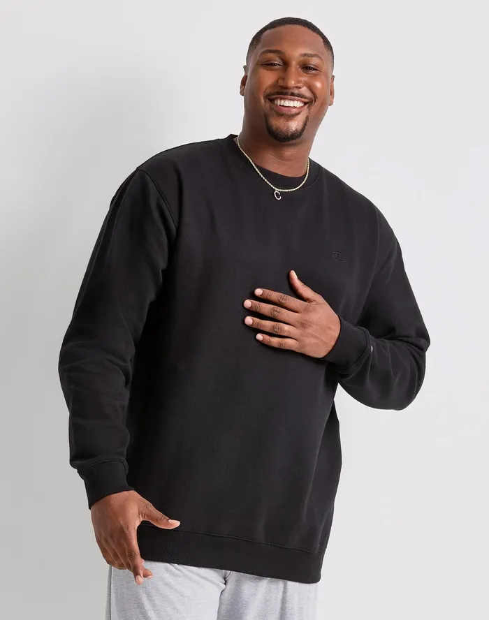 Powerblend Crewneck Sweatshirt C Logo Big and Tall Black Men Champion Hoodies and Sweatshirts Powerblend Crewneck Sweatshirt C Logo Big and Tall Black Men Champion Hoodies and Sweatshirts