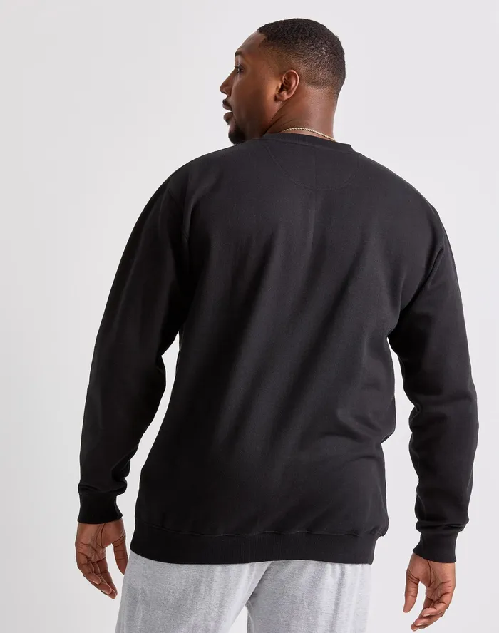 Powerblend Crewneck Sweatshirt C Logo Big and Tall Black Men Champion Hoodies and Sweatshirts