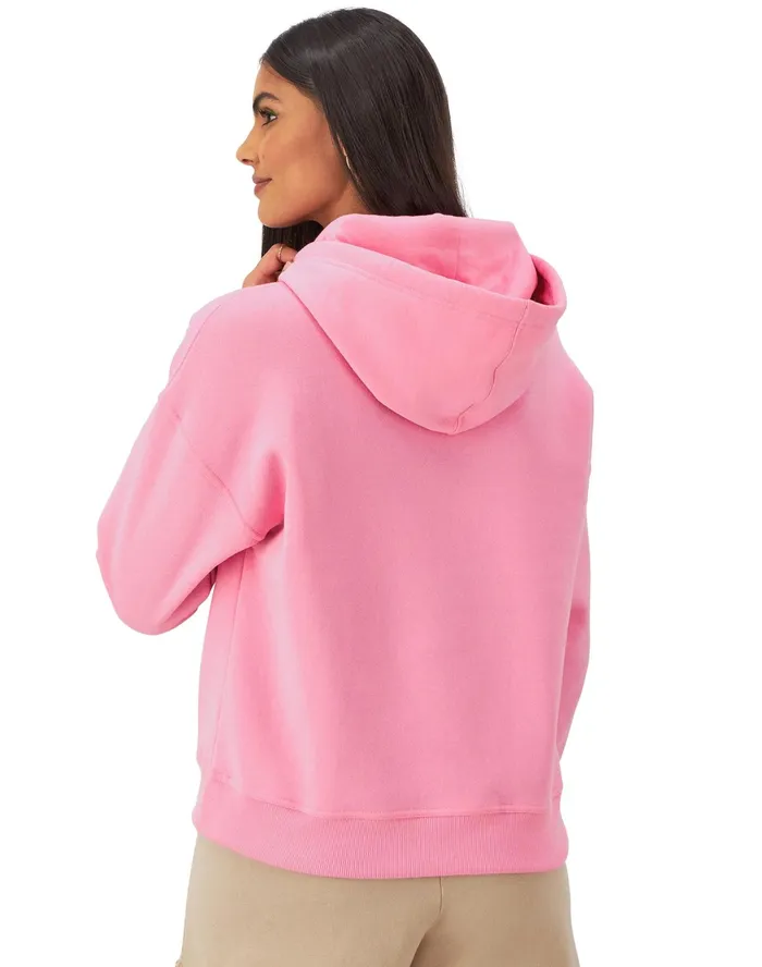 Powerblend Hoodie Full Embroidered Script Logo Plus Size Marzipan Pink Women Champion Hoodies and Sweatshirts