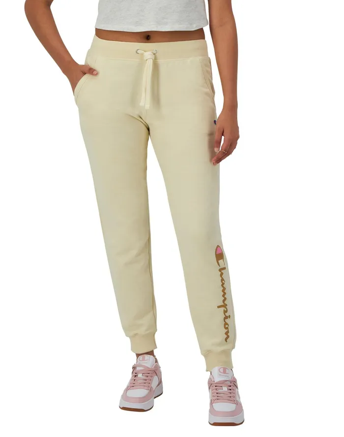 Powerblend Joggers Classic Script Logo 29034 Fresh Tan Women Champion Pants