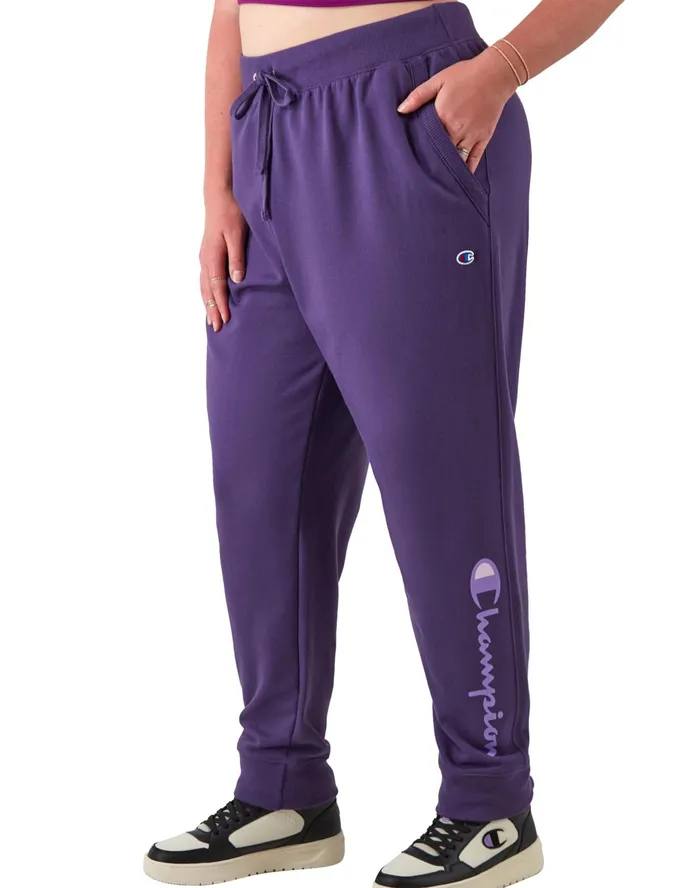Powerblend Joggers Script Logo 29034 Plus Size Pop Art Purple Women Champion Pants