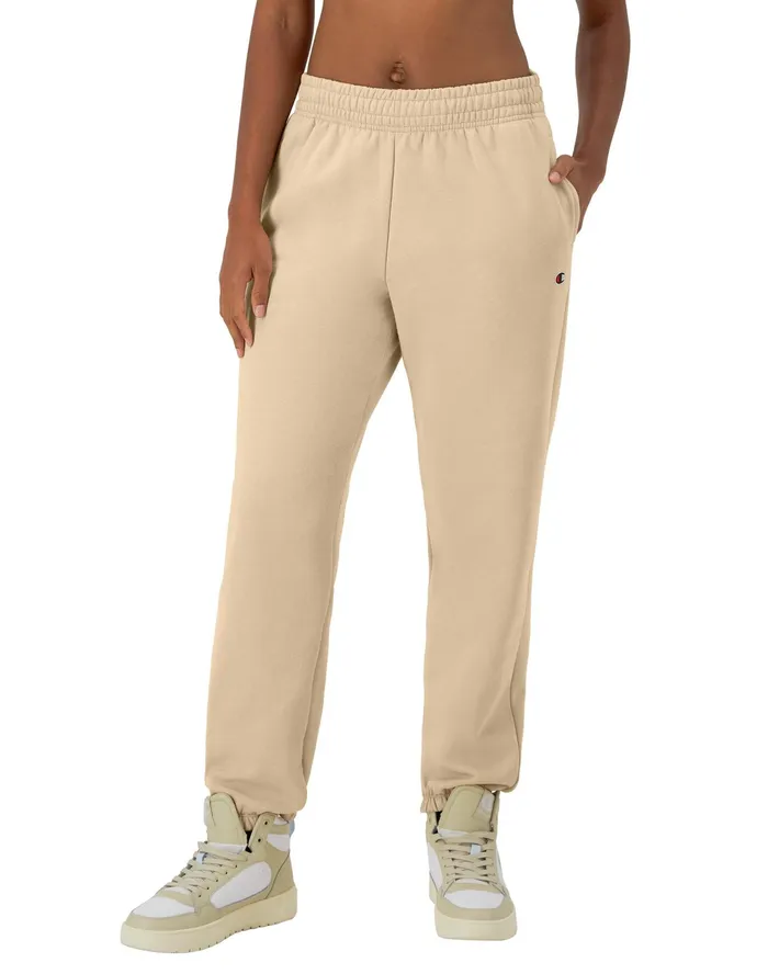 Powerblend Oversized Sweatpants C Logo 29034 Champagne Frost Women Champion Pants