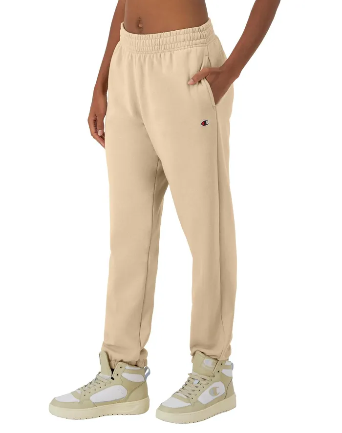 Powerblend Oversized Sweatpants C Logo 29034 Champagne Frost Women Champion Pants