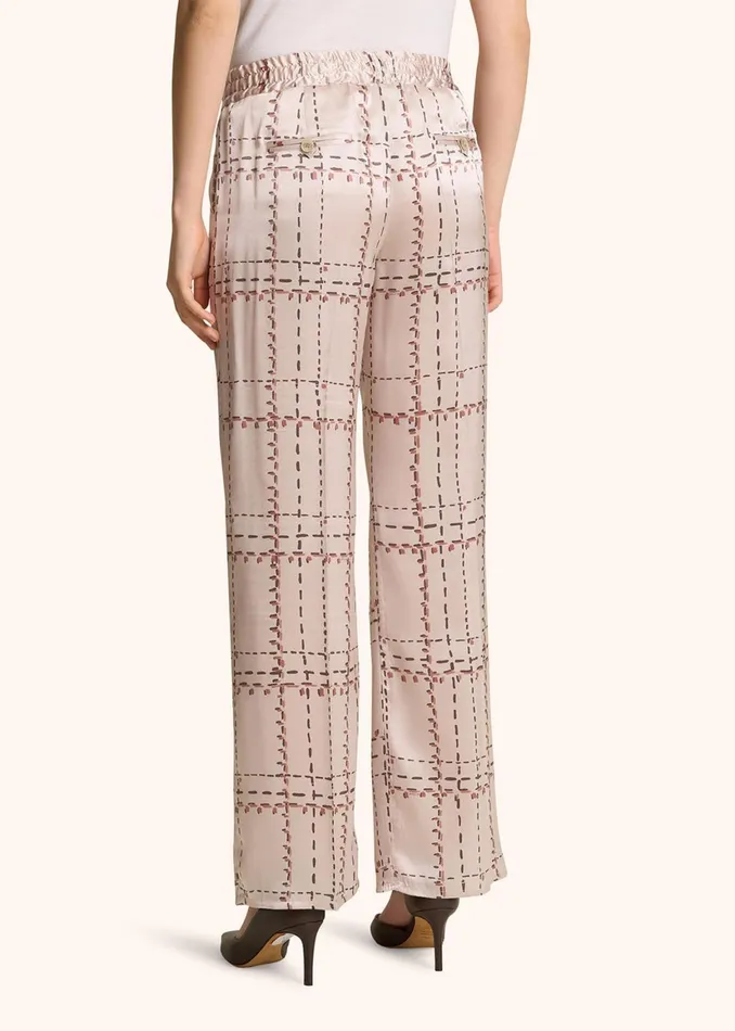 PRINTED SILK DRAWSTRING TROUSERS Women Kiton Pants And Skirts PRINTED SILK DRAWSTRING TROUSERS Women Kiton Pants And Skirts