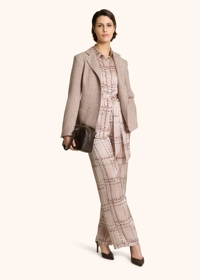 PRINTED SILK DRAWSTRING TROUSERS Women Kiton Pants And Skirts PRINTED SILK DRAWSTRING TROUSERS Women Kiton Pants And Skirts