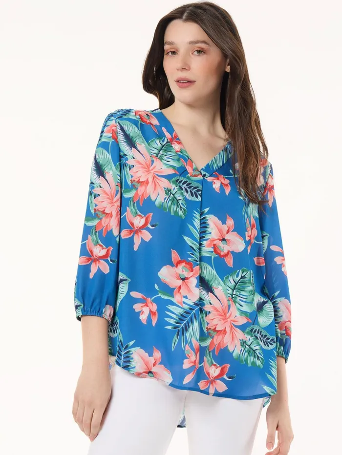 Printed VNeck Kelly Blouse Crepe De Chine Women Jones New York Tops and Blouses Printed VNeck Kelly Blouse Crepe De Chine Women Jones New York Tops and Blouses