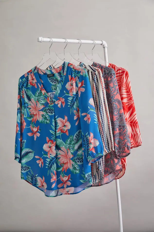 Printed VNeck Kelly Blouse Crepe De Chine Women Jones New York Tops and Blouses Printed VNeck Kelly Blouse Crepe De Chine Women Jones New York Tops and Blouses