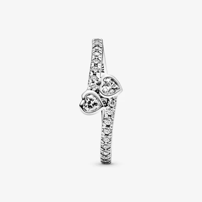 Promise Rings Women Pandora Two Sparkling Hearts Ring