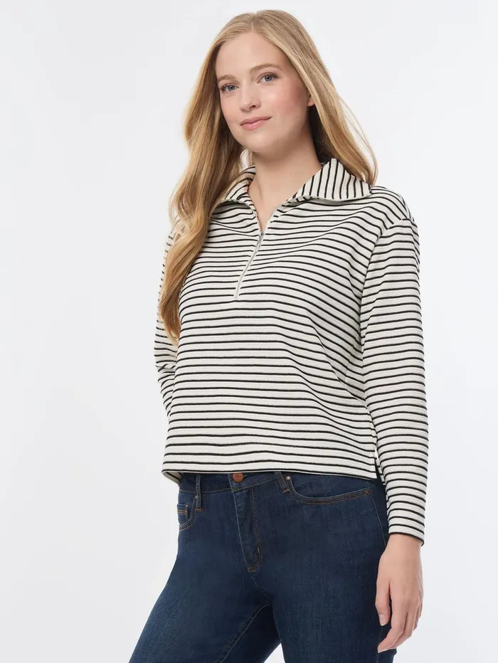 Quarter Zip PullOver Top Ottoman Knit Women Jones New York Tops and Blouses Quarter Zip PullOver Top Ottoman Knit Women Jones New York Tops and Blouses