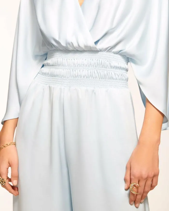 Ramy Brook Dresses Women Cheri Wide Leg Jumpsuit Crystal Blue