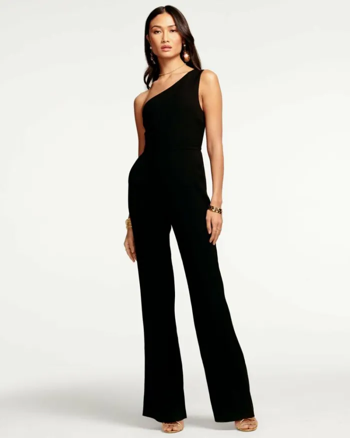 Ramy Brook Jumpsuits Women Gabriela One Shoulder Jumpsuit Black