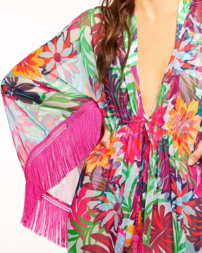 Ramy Brook Swim and Coverups Women Dorcie Coverup Maxi Dress Tropical Flower