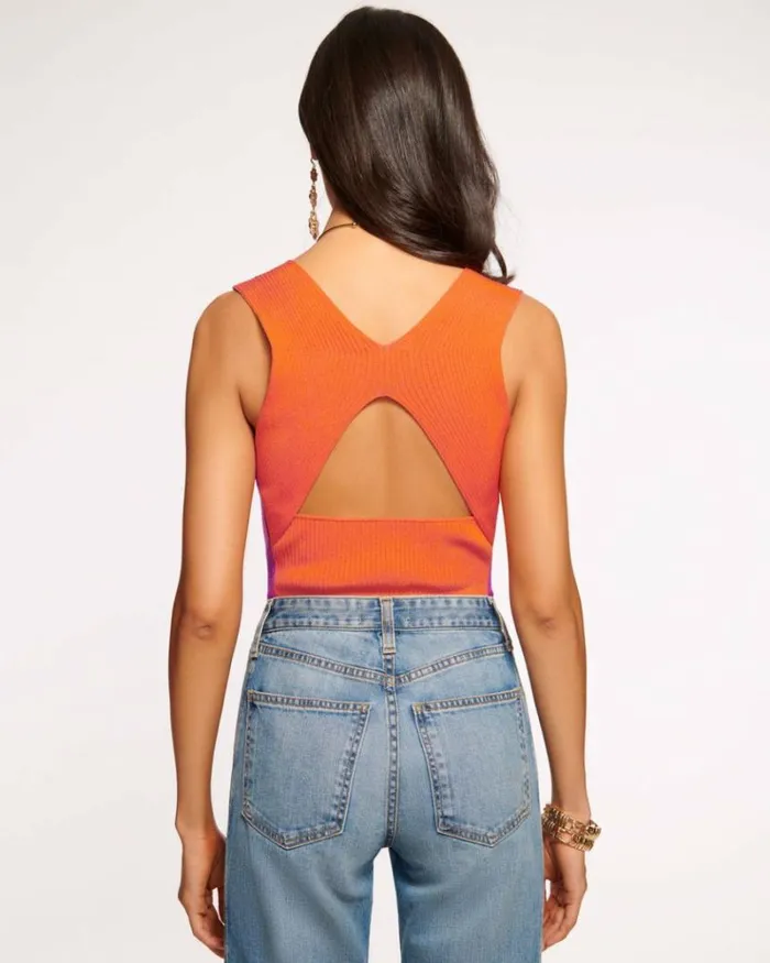Ramy Brook Tops Women Aiyana Colorblock Tank Top Wild Rose