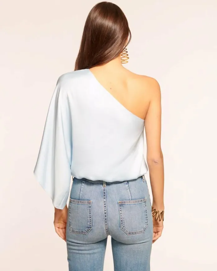 Ramy Brook Tops Women Gina OneShoulder Blouse Crystal Blue