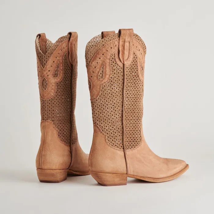 Ranch Boots Dk Brown Suede Women Dolce Vita Boots and Booties