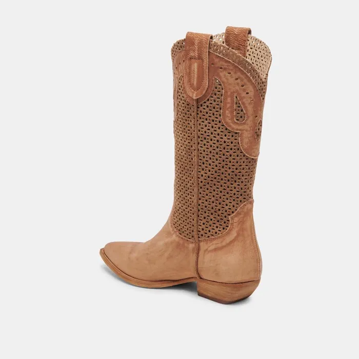 Ranch Boots Dk Brown Suede Women Dolce Vita Boots and Booties