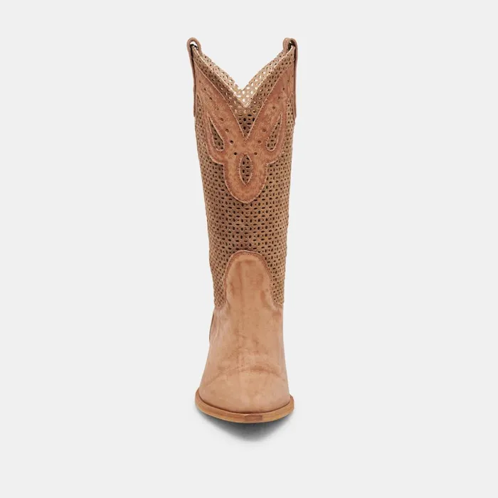 Ranch Boots Dk Brown Suede Women Dolce Vita Boots and Booties