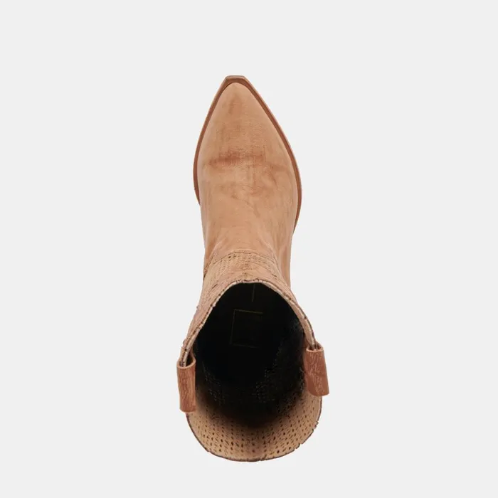 Ranch Boots Dk Brown Suede Women Dolce Vita Boots and Booties