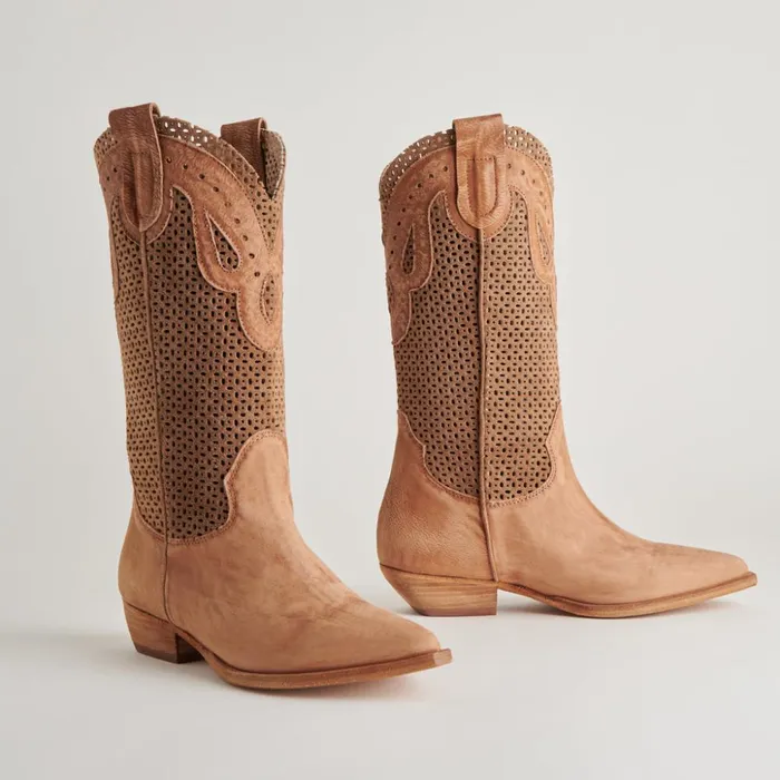 Ranch Boots Dk Brown Suede Women Dolce Vita Boots and Booties