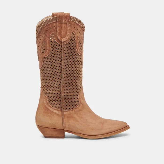 Ranch Boots Dk Brown Suede Women Dolce Vita Boots and Booties