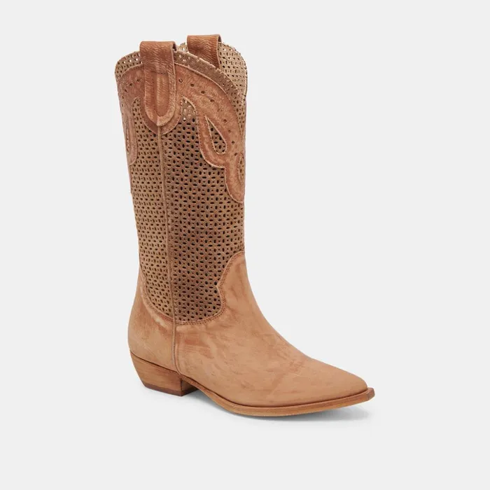 Ranch Boots Dk Brown Suede Women Dolce Vita Boots and Booties