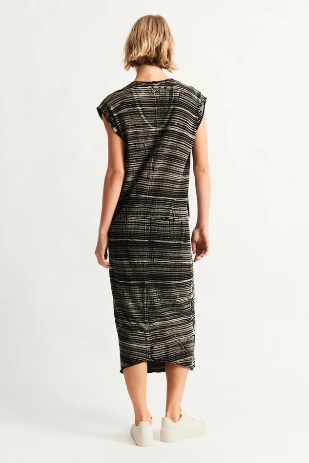 Raquel Allegra Brush Black Cocoon Dress Women Dresses