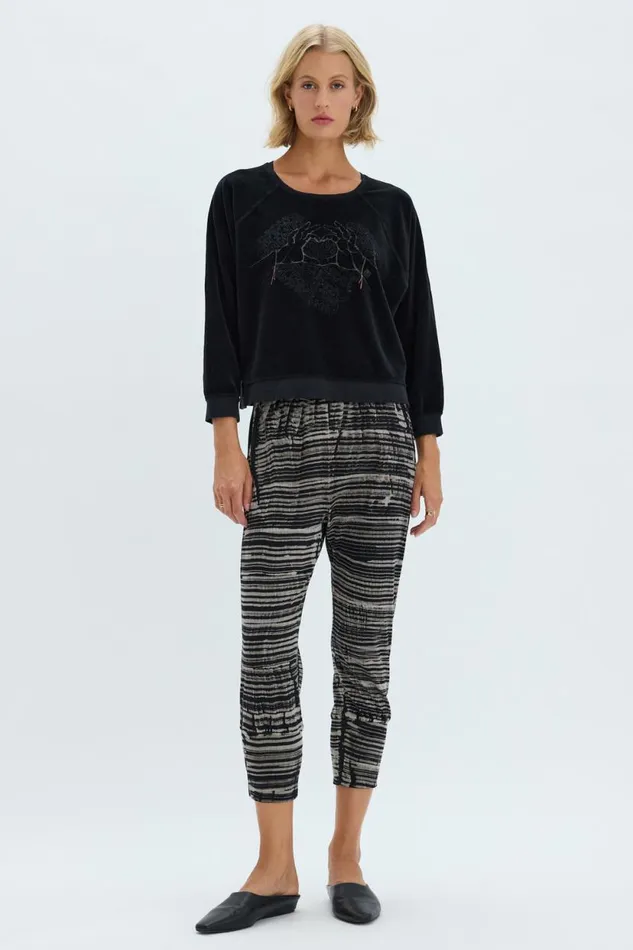 Raquel Allegra Brush Black Jezebel Pant Women Sweaters and Knits