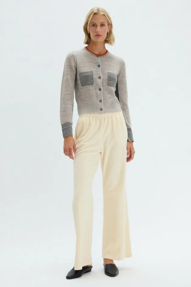 Raquel Allegra Concrete Cashmere Lina Cardigan Women Jackets