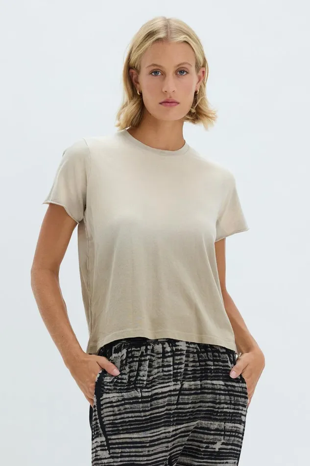 Raquel Allegra Faded Sand Liana Tee Women TShirts