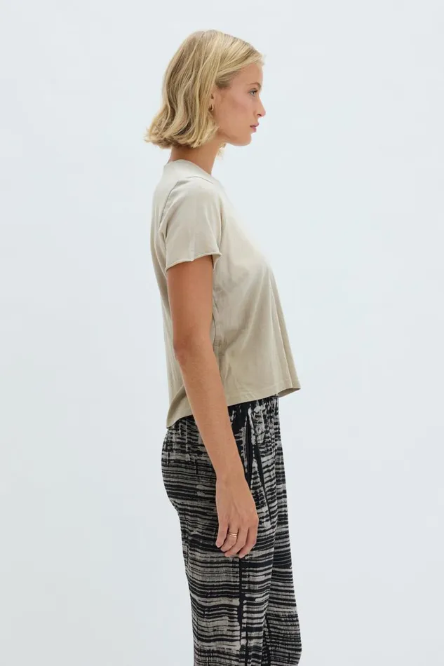 Raquel Allegra Faded Sand Liana Tee Women TShirts