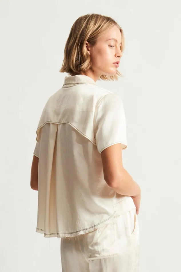 Raquel Allegra Ivory Calista Blouse Women Dresses