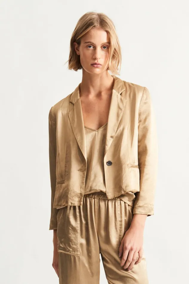 Raquel Allegra Sand Avalon Jacket Women Tops