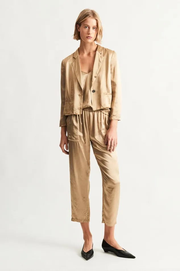 Raquel Allegra Sand Avalon Jacket Women Tops