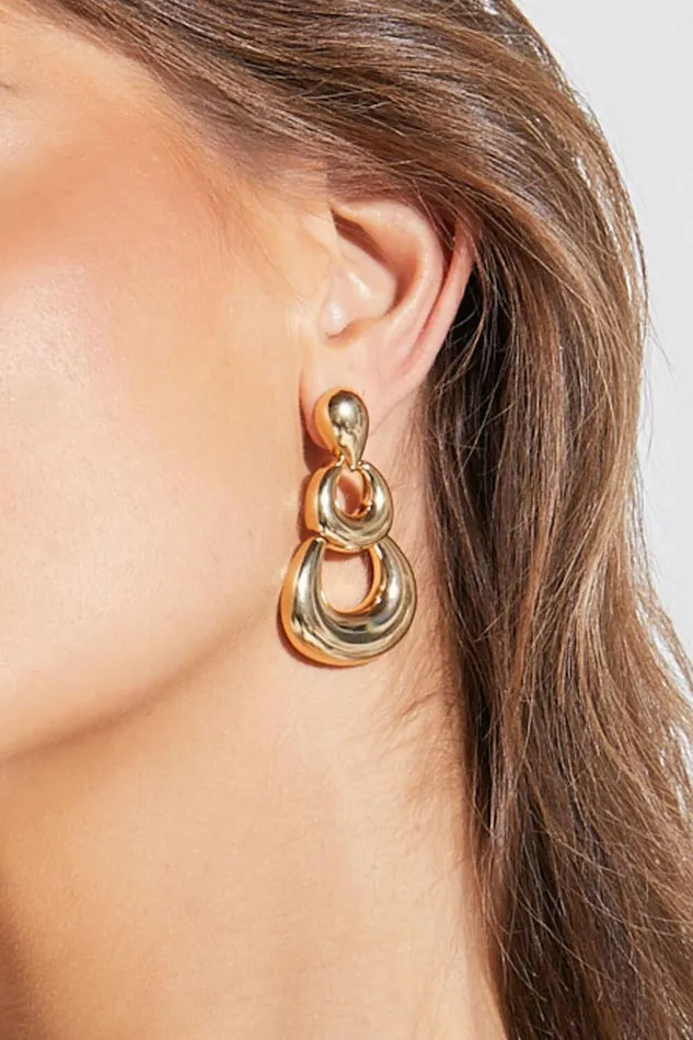 Raquel Earrings 8211 Tripple Drop Detail Earrings In Gold Women Showpo Earrings