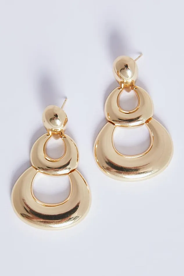 Raquel Earrings 8211 Tripple Drop Detail Earrings In Gold Women Showpo Earrings